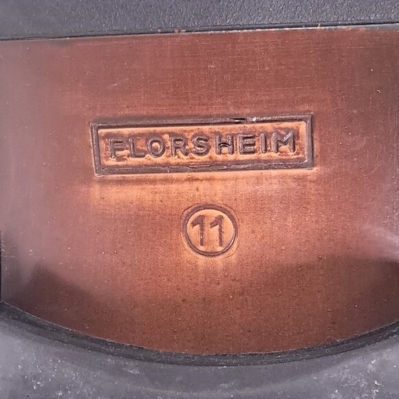 Florsheim Corbin Black Leather Dress Shoes Mens 11 WIDE Slip On Loafers 18304-01 - Picture 14 of 16